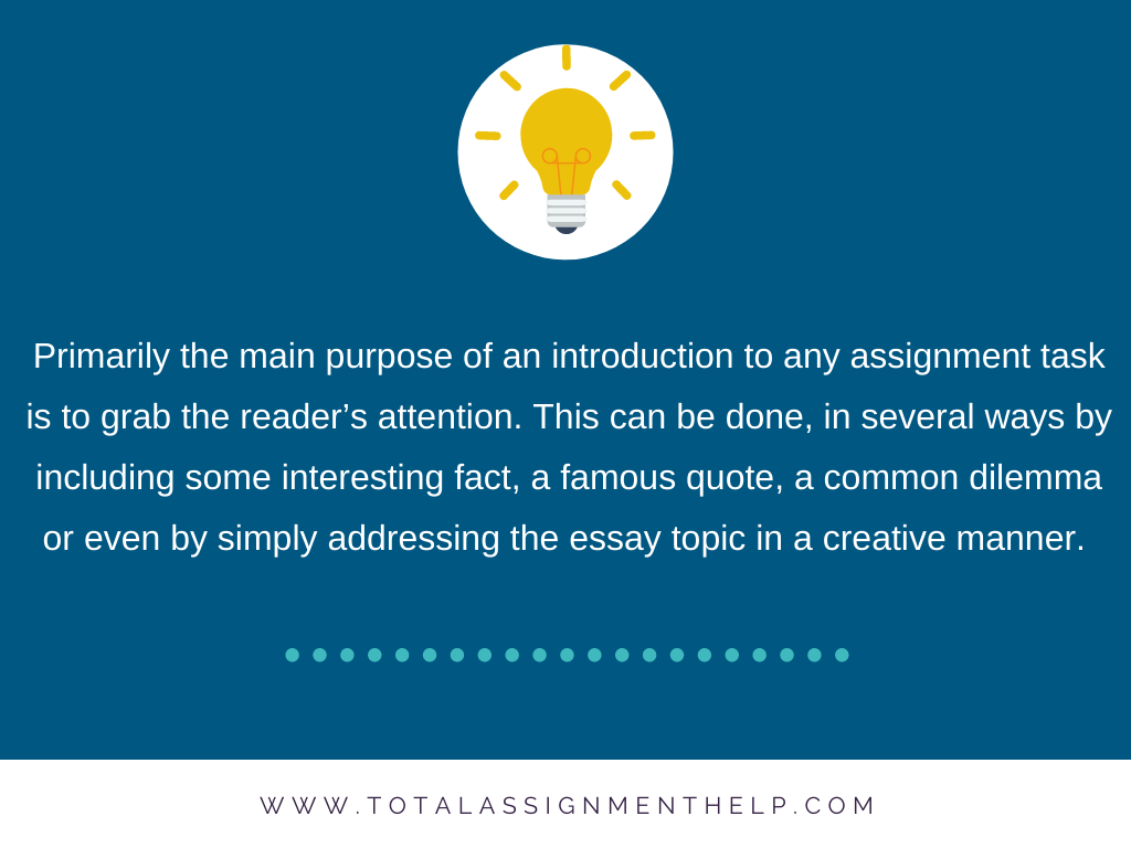 how to write the introduction of the assignment