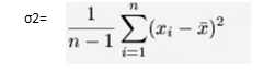 formula for calculating sample variance